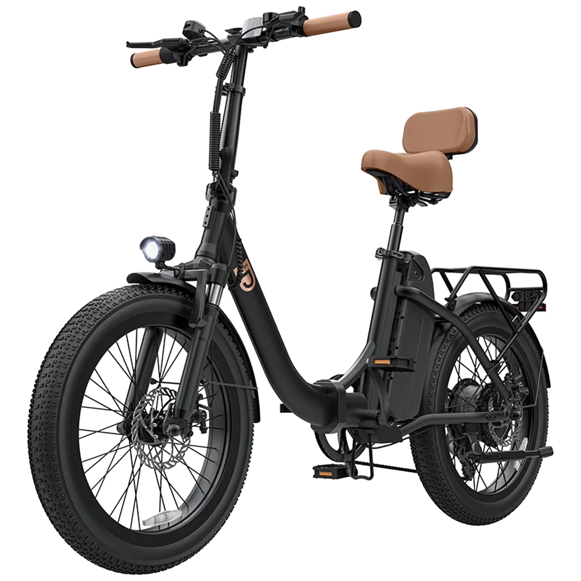 Jetson Venture Foldable Electric Cruiser Bike with Twist Throttle, Black