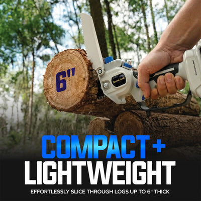 Sun Joe 20V ECOSHARP Cordless Pruning Saw, 6" Bar, and Battery Kit, X20-SAW-TV1