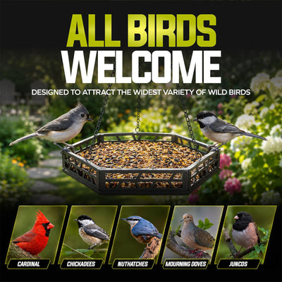Sun Joe Wild Bird Seed Blend, Supplemental Feed for Backyard Birds, 25 Lb