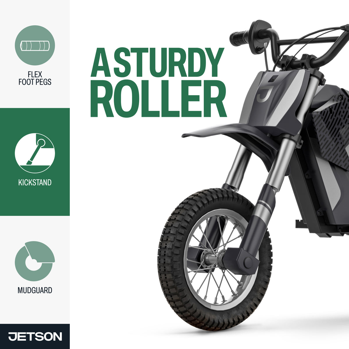 Jetson Horizon Electric Dirt Bike, 12" Off-Road Tires, Up to 14 Mph, Ages 13+