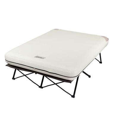 COLEMAN Portable Camping Queen Airbed Cot w/ Side Tables w/ Pump (Open Box)