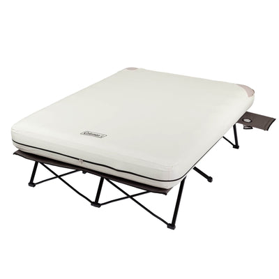 COLEMAN Portable Camping Queen Airbed Cot w/ Side Tables w/ Pump (Open Box)
