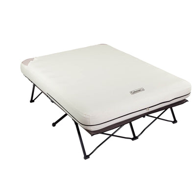 COLEMAN Portable Camping Queen Airbed Cot w/ Side Tables w/ Pump (Open Box)