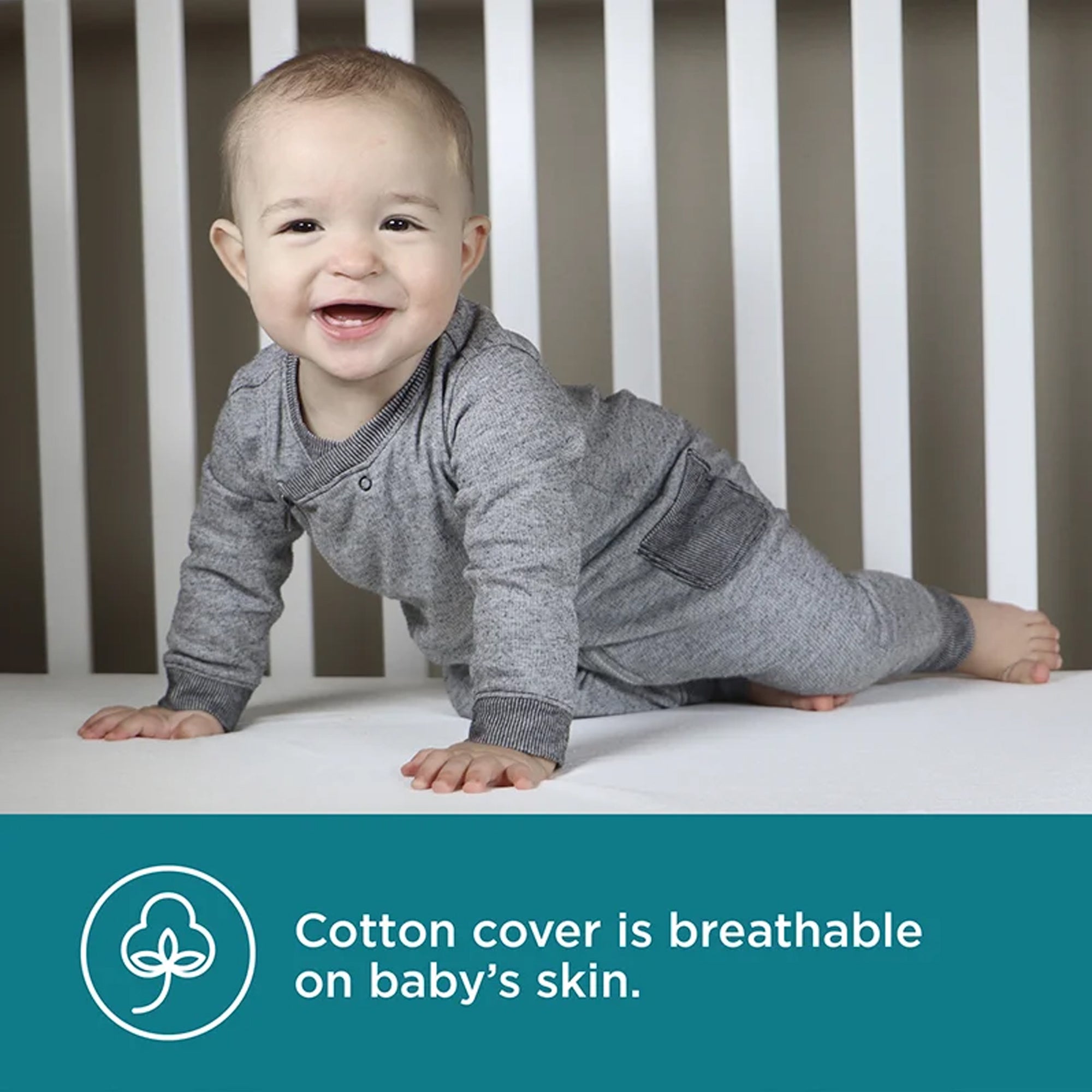 Contours Infant and Toddler Crib Breathable Mattress with Built In Vibration