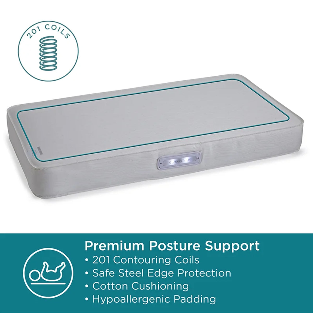 Contours Infant Toddler Crib Breathable Mattress w Built In Vibration (Open Box)