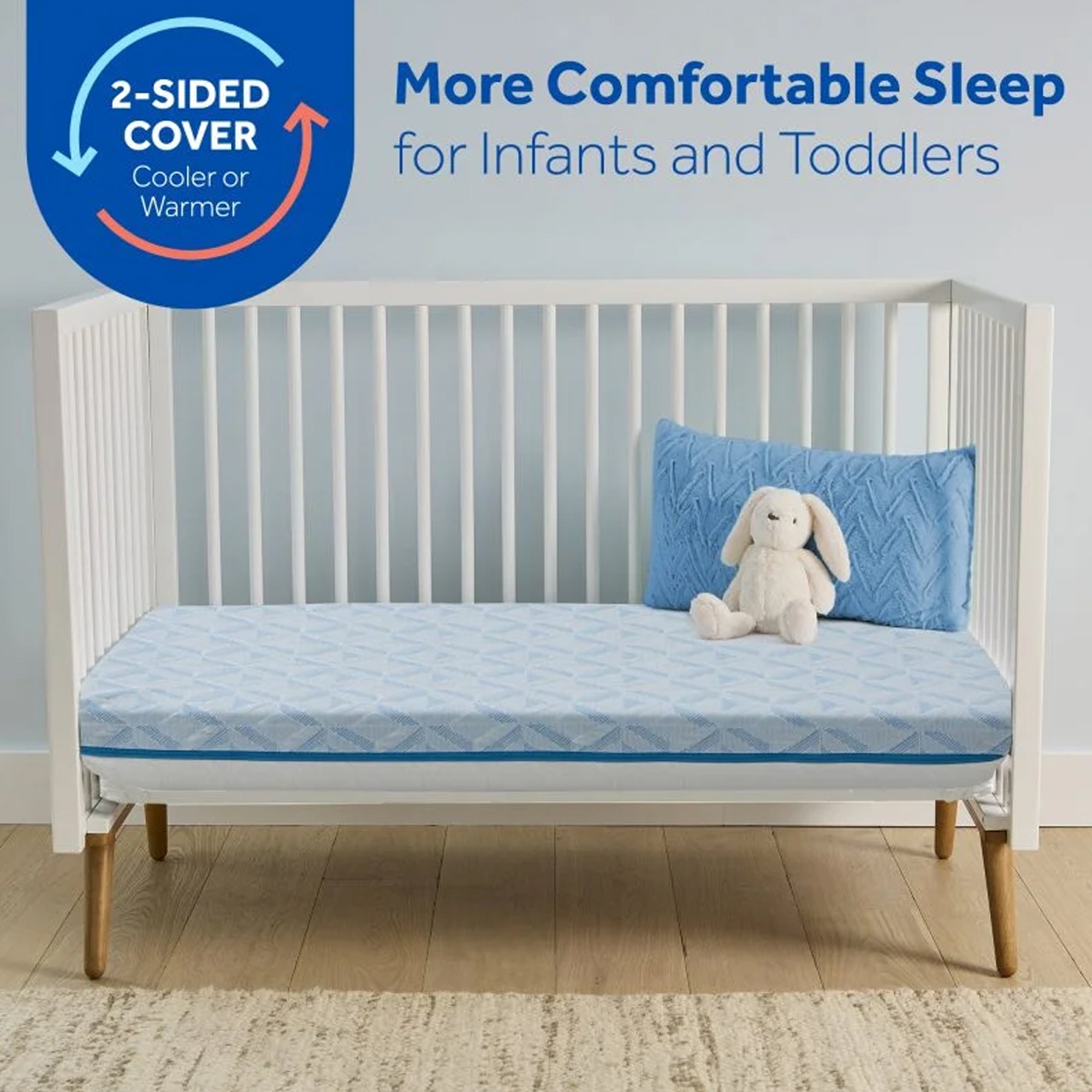 Sealy Baby 2Cool Breathable Cooling Crib Mattress, Reversible 2-Sided Cover