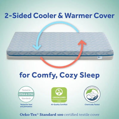 Sealy Baby 2Cool Breathable Cooling Crib Mattress, Reversible 2-Sided Cover