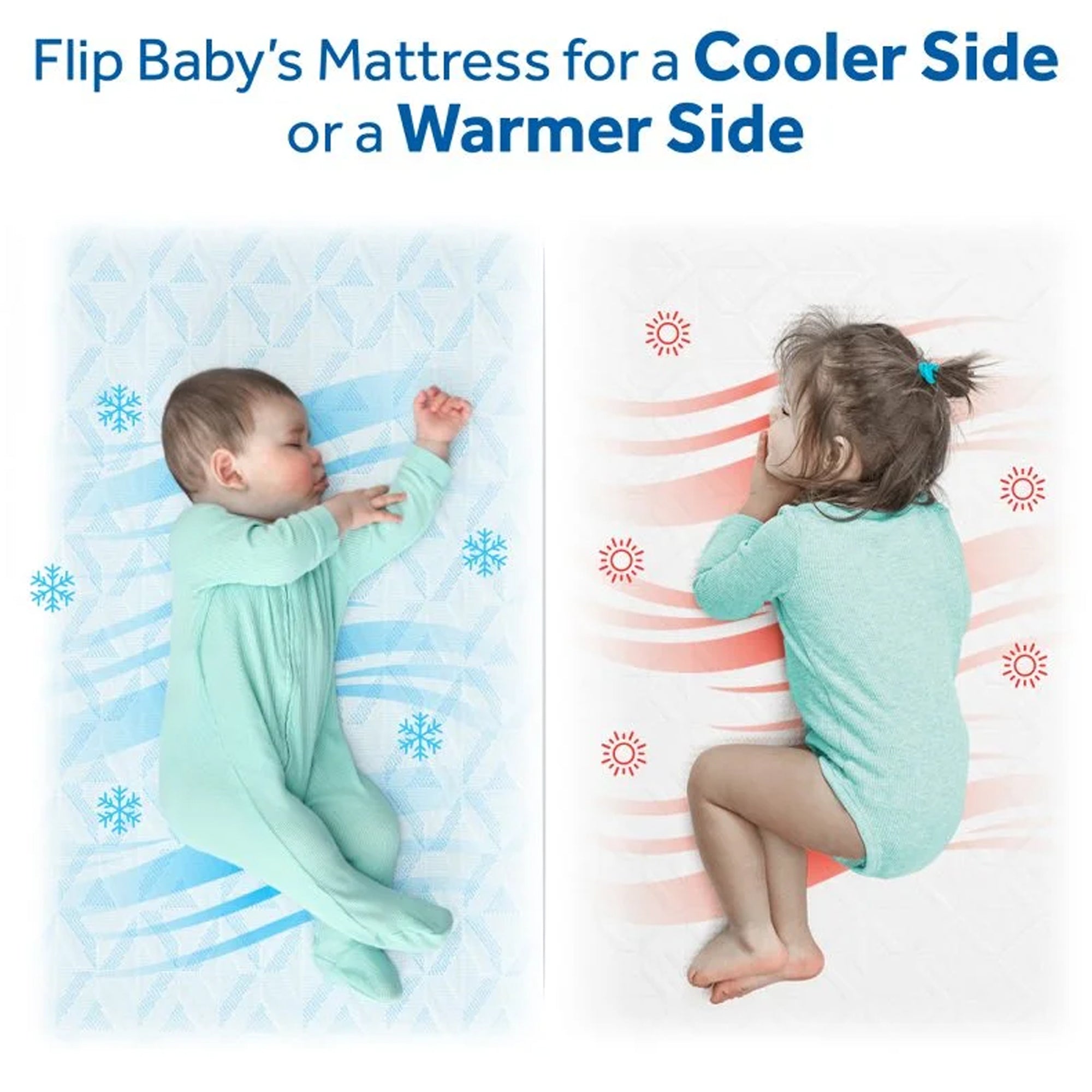 Sealy Baby 2Cool Breathable Cooling Crib Mattress, Reversible 2-Sided Cover