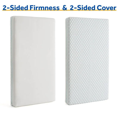 Sealy Baby Cozy Dreams Premier 2-Stage Crib Mattress, Aqua Cooling Clouds