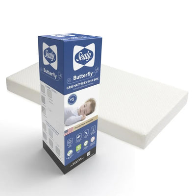 Sealy Baby Infant and Toddler Crib Mattress, Butterfly Knit Foam, 52 x 28 Inch