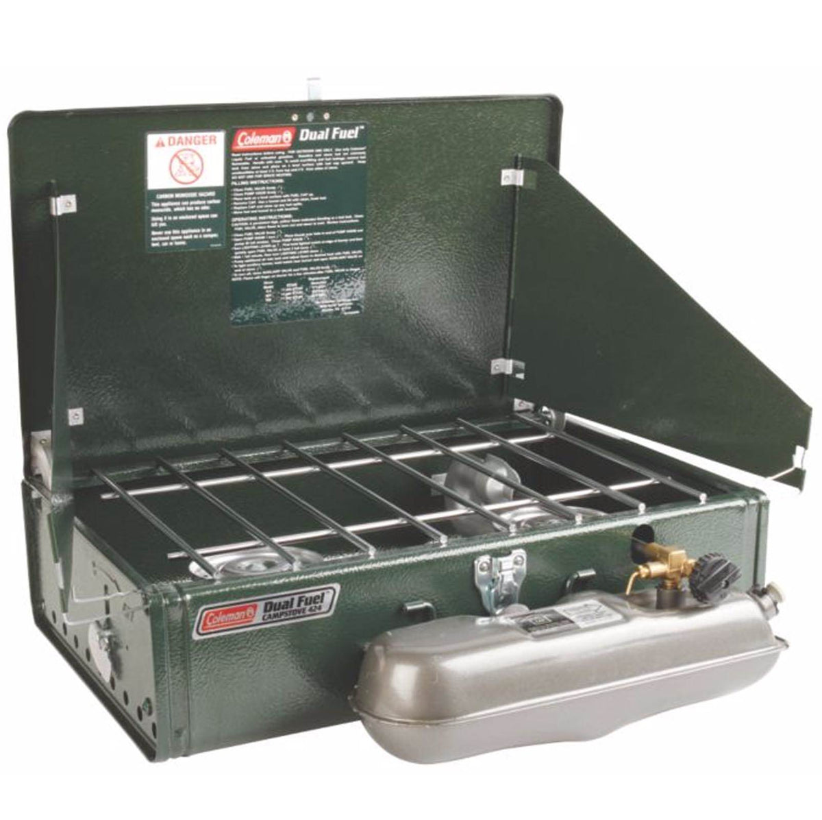 Coleman Portable Dual Fuel 2-Burner Compact Liquid Fuel Gas Stove (Open Box)