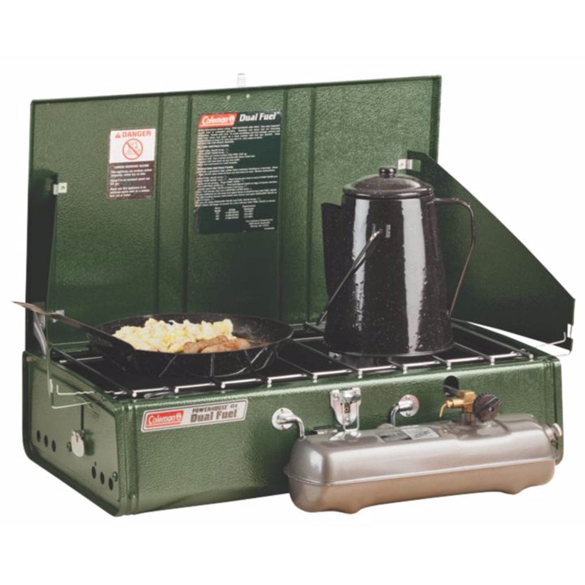 Coleman Portable Dual Fuel 2-Burner Compact Liquid Fuel Gas Stove (Open Box)