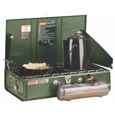 Coleman Portable Dual Fuel 2-Burner Compact Liquid Fuel Gas Stove (Open Box)