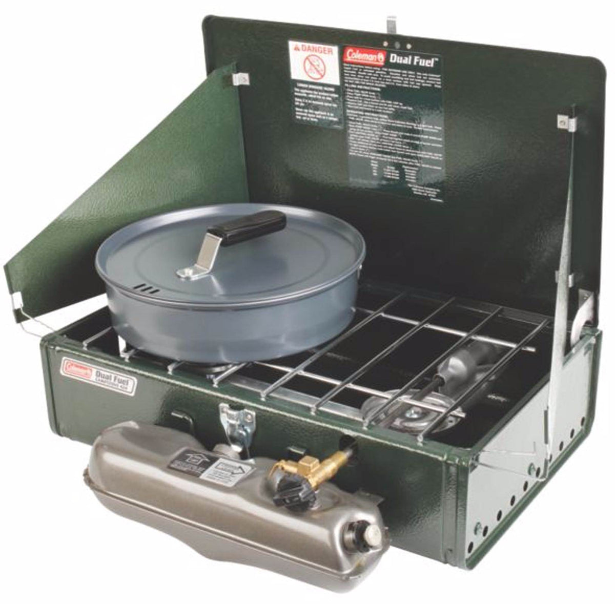 Coleman Portable Dual Fuel 2-Burner Compact Liquid Fuel Gas Stove (Open Box)