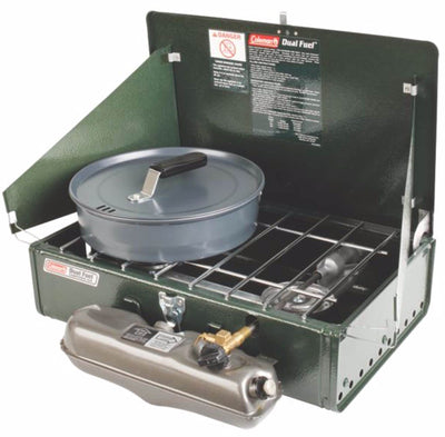 Coleman Portable Dual Fuel 2-Burner Compact Liquid Fuel Gas Stove (Open Box)