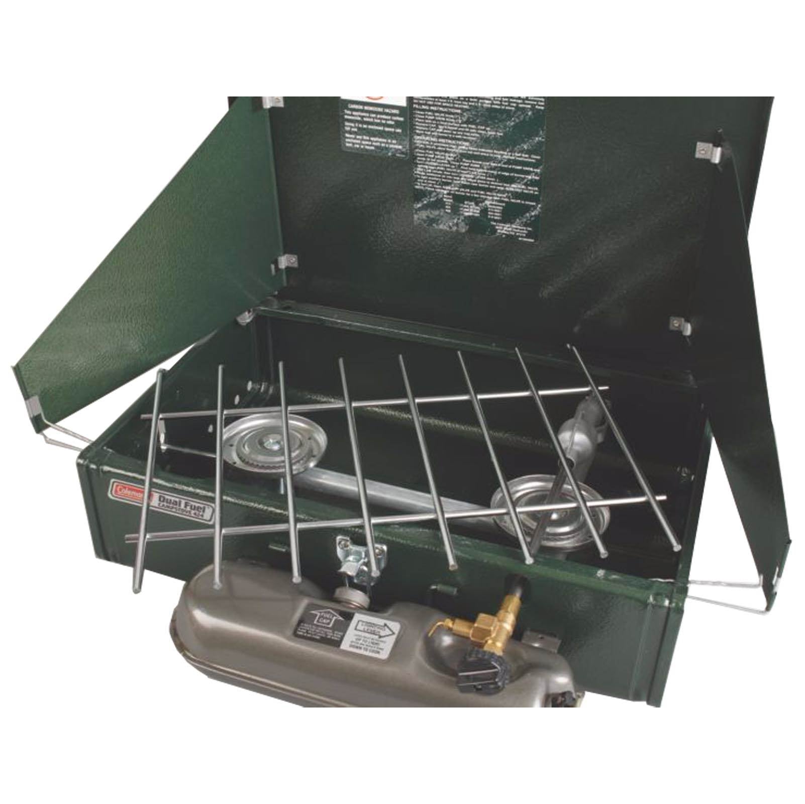 Coleman Portable Dual Fuel 2-Burner Compact Liquid Fuel Gas Stove (Open Box)
