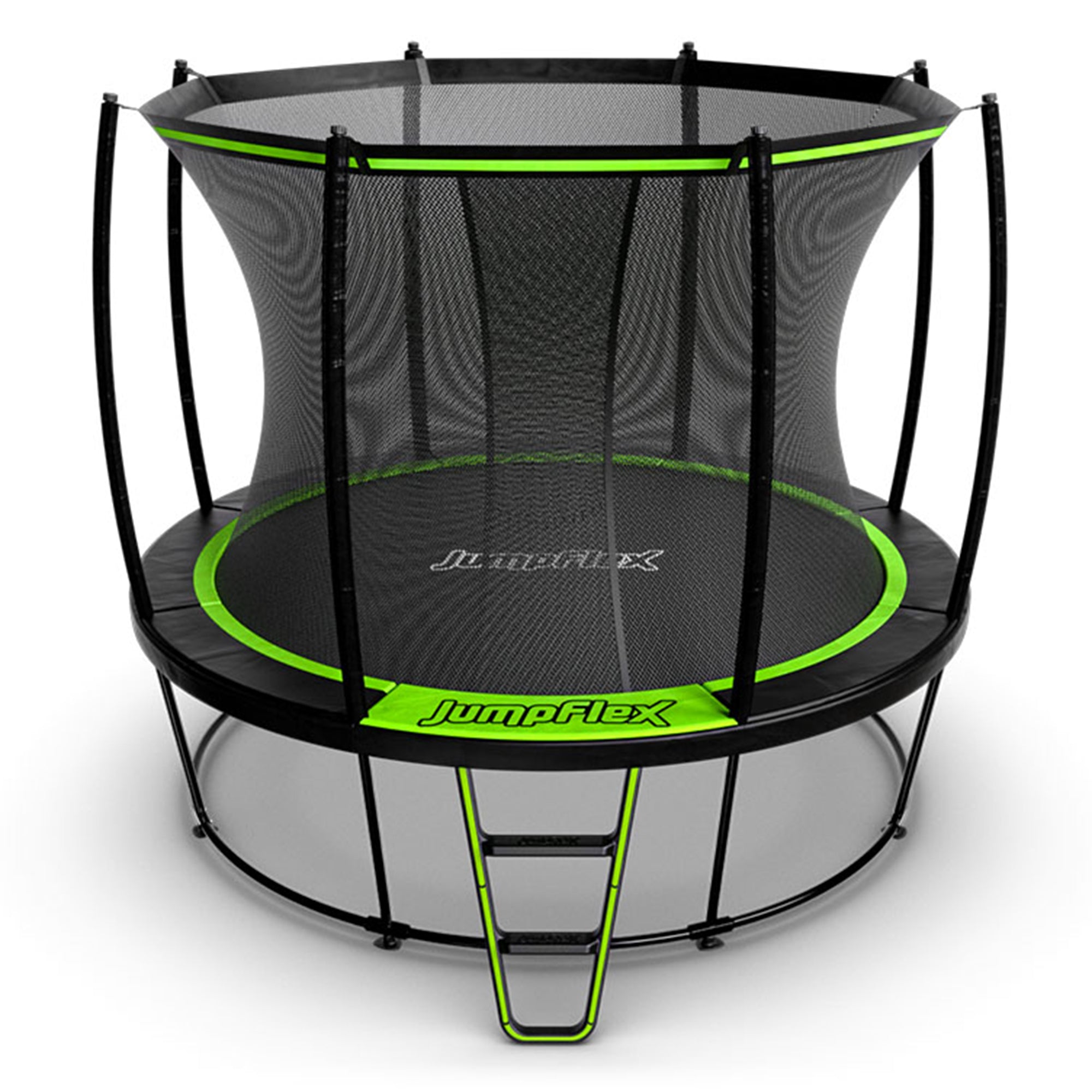 JumpFlex HERO 10' Trampoline Outdoor Set with AquaJet Multi-Spray Sprinkler Hose