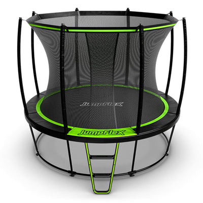 JumpFlex HERO 10' Trampoline Outdoor Set with AquaJet Multi-Spray Sprinkler Hose