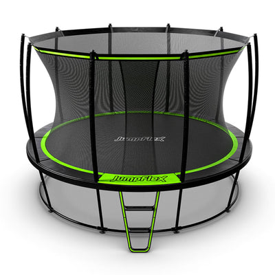 JumpFlex HERO 12' Trampoline Outdoor Set with AquaJet Multi-Spray Sprinkler Hose - VMInnovations