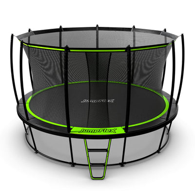 JumpFlex HERO 14' Trampoline Outdoor Set with AquaJet Multi-Spray Sprinkler Hose - VMInnovations