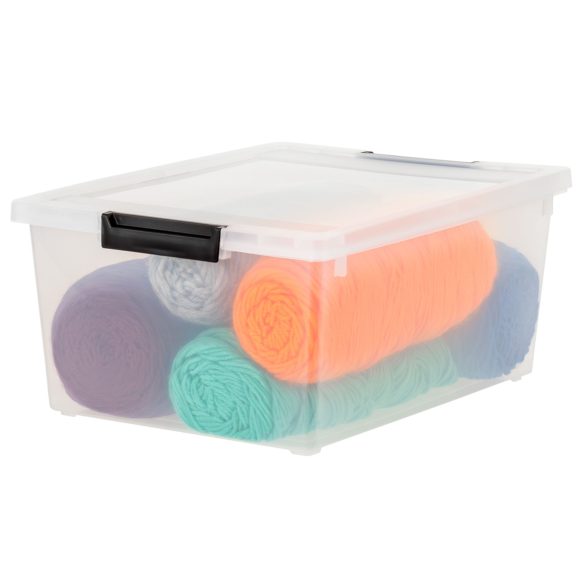 IRIS USA Plastic Storage Bins with Lids, Stackable Containers, 4-Pack, 12 Qt - VMInnovations