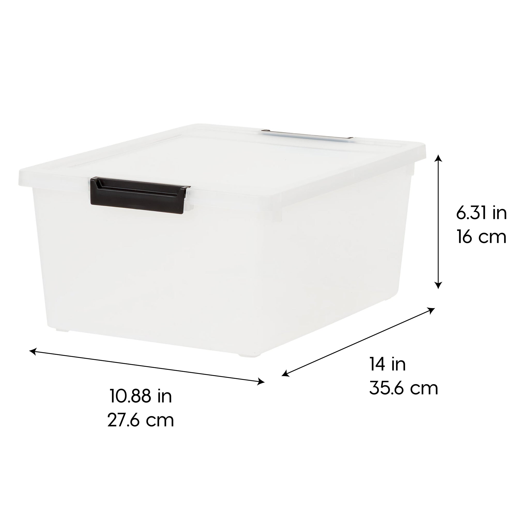 IRIS USA Plastic Storage Bins with Lids, Stackable Containers, 4-Pack, 12 Qt - VMInnovations