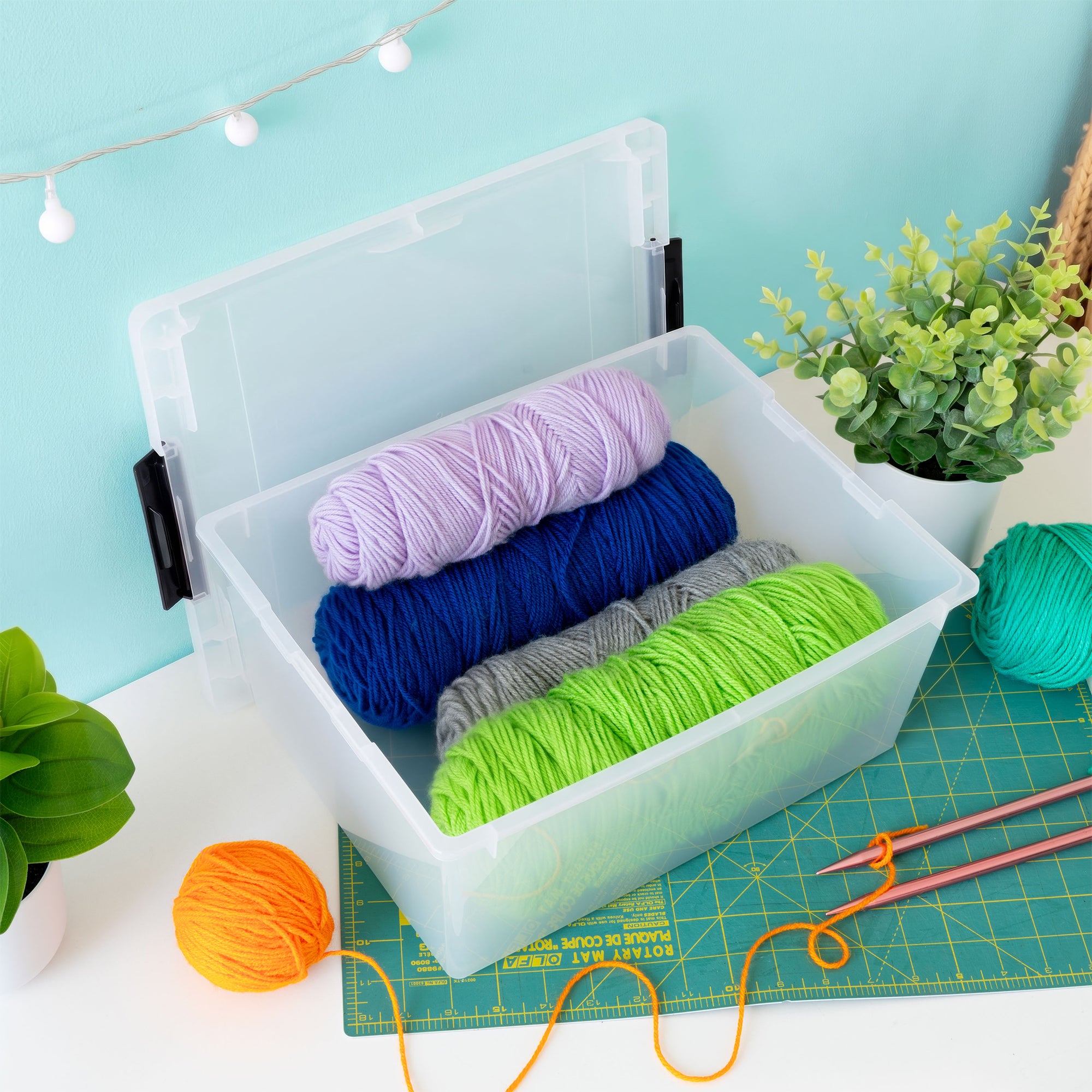 IRIS USA Plastic Storage Bins with Lids, Stackable Containers, 4-Pack, 12 Qt - VMInnovations