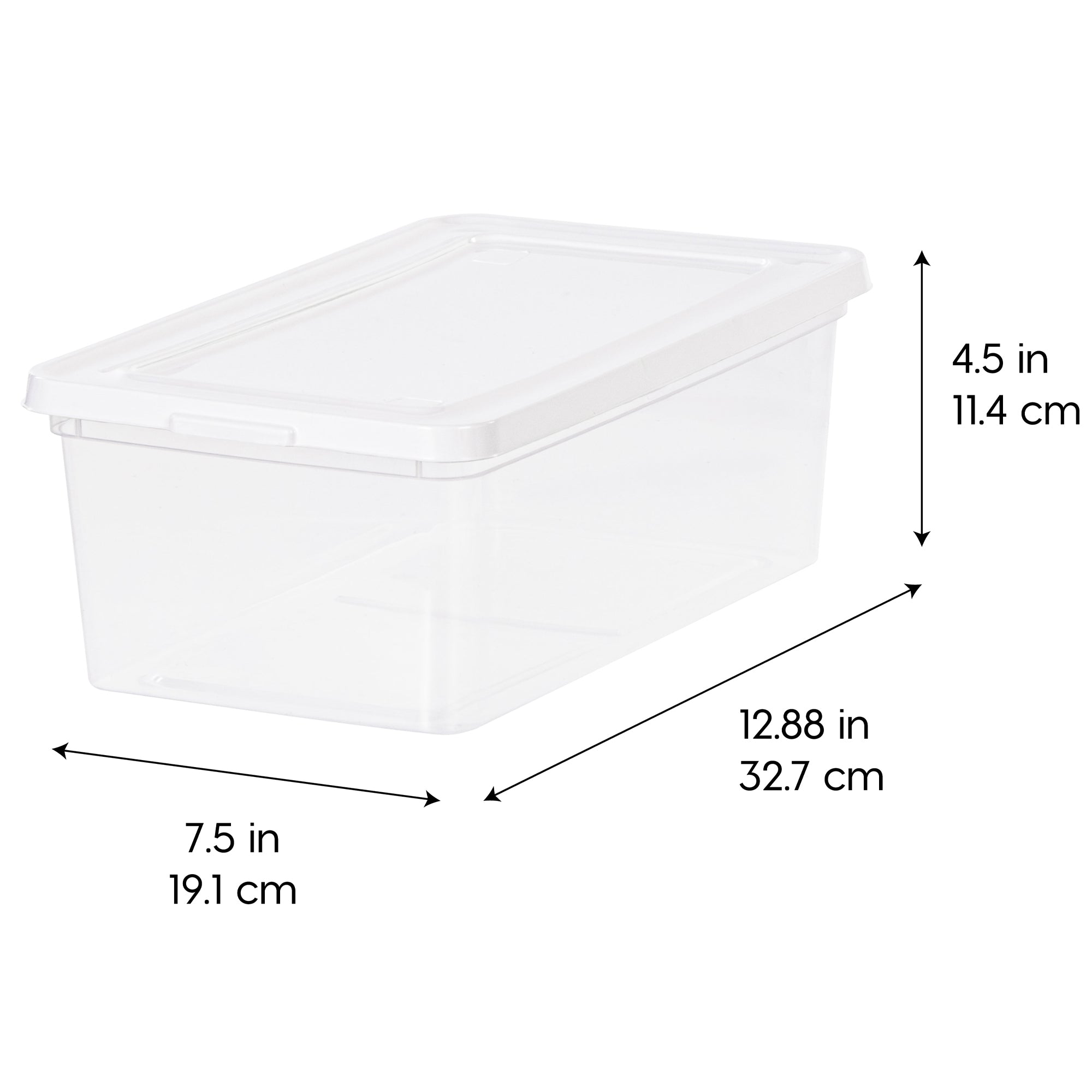IRIS USA Storage Bins with Lids, Stackable Clear Plastic Box, 20-Pack, 6 Qt - VMInnovations