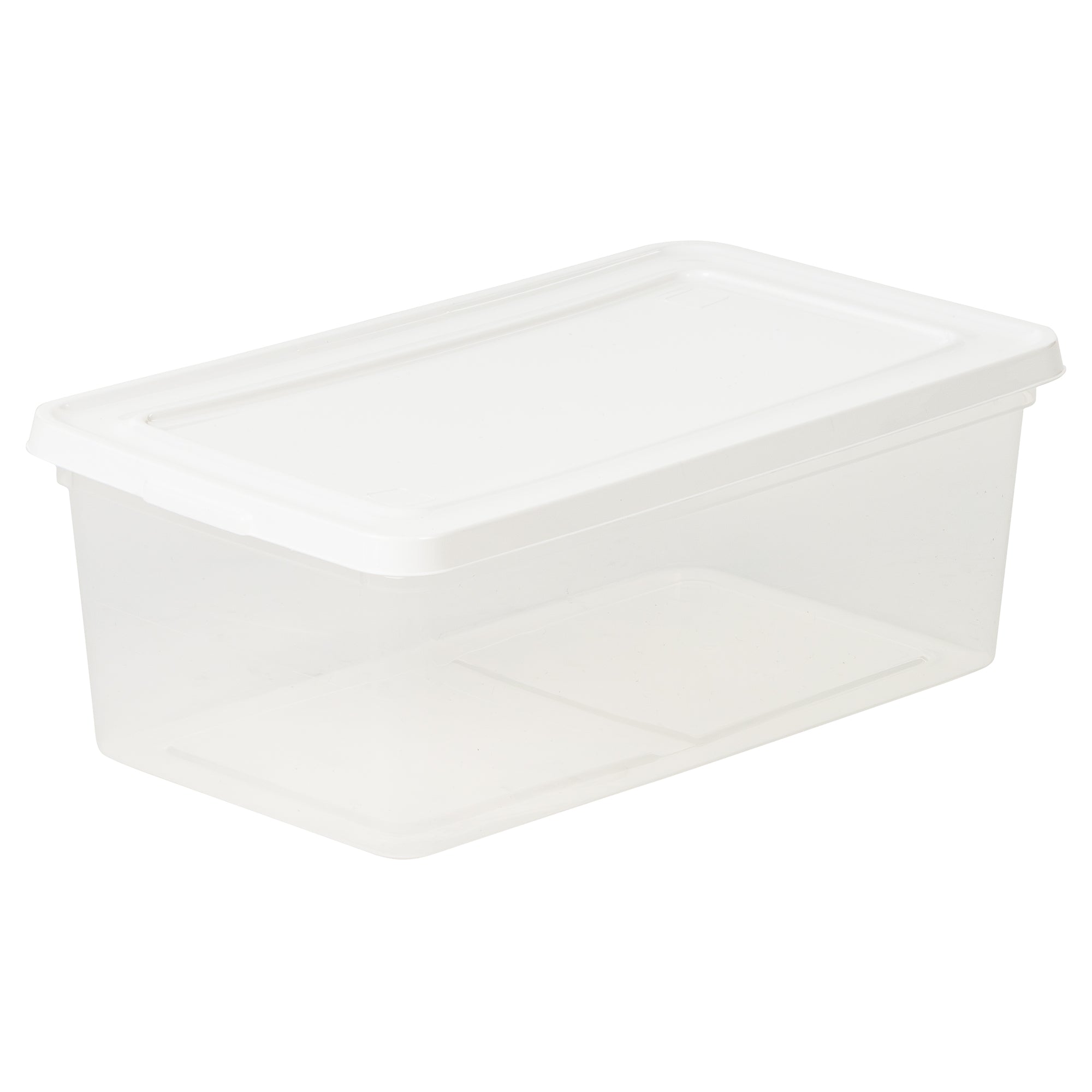 IRIS USA Storage Bins with Lids, Stackable Clear Plastic Box, 20-Pack, 6 Qt - VMInnovations