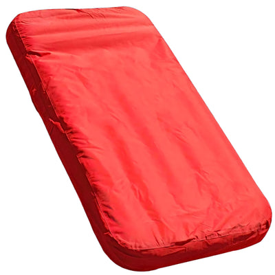 Solstice Sunsoft Fabric Covered Oversized Inflatable Water Mattress Island, Red - VMInnovations