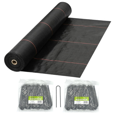 DeWitt UltraWeb 3000 4' x 300' Landscape Fabric and 6" Anchoring Pins, 200 Count