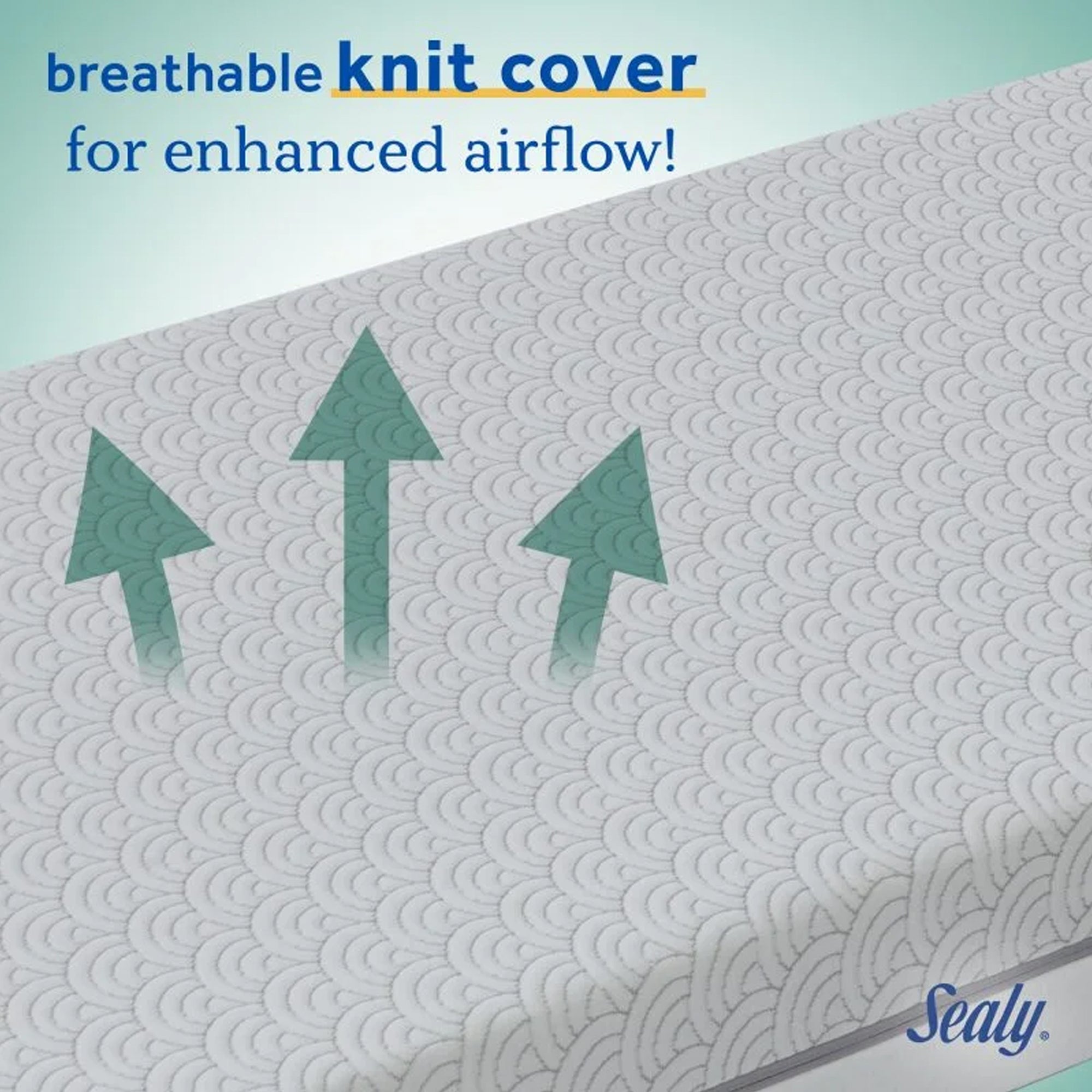 Sealy Baby Airie 2 Stage Infant Crib Mattress Plus Toddler Bed Fit, White Mesh