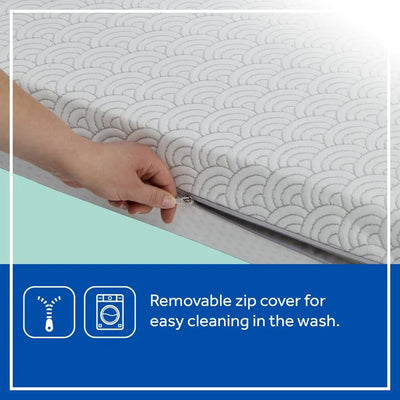 Sealy Baby Airie 2 Stage Infant Crib Mattress Plus Toddler Bed Fit, White Mesh