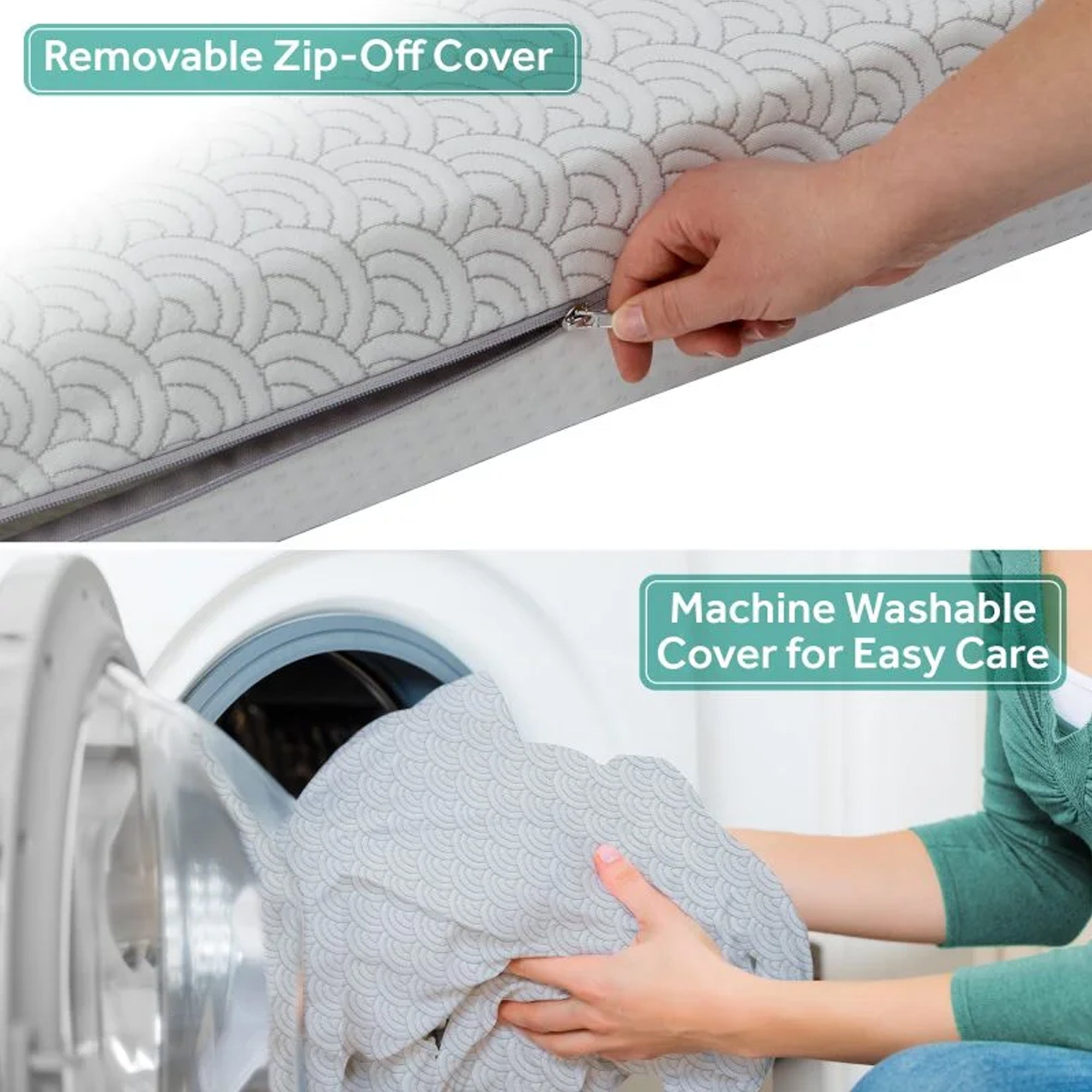 Sealy Baby Airie 2 Stage Infant Crib Mattress Plus Toddler Bed Fit, White Mesh