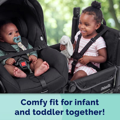 Kolcraft 360 Cloud Plus Stroller Wagon with Foldable Design and Car Seat Straps