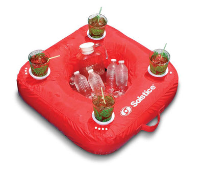 Solstice SunSoft Swimming Pool Inflatable Floating Drink Caddy Cooler (Open Box)