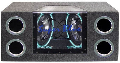 Pyramid BNPS102 10" 1000W Subwoofers Bandpass Box and PX-1000.2 1000W 2 Ch Amp