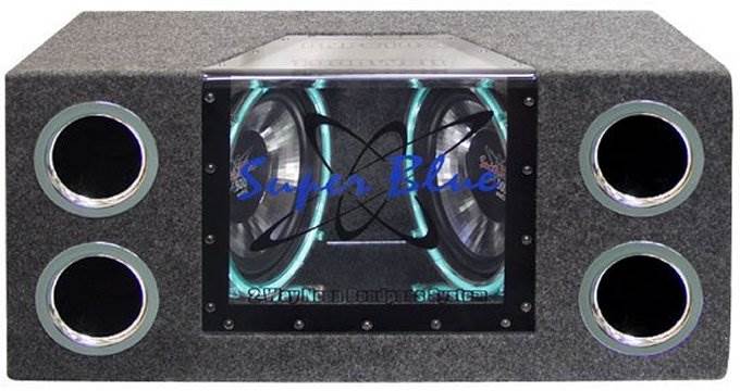Pyramid BNPS102 10" 1000W Subwoofers Bandpass Box and PX-1000.2 1000W 2 Ch Amp - VMInnovations