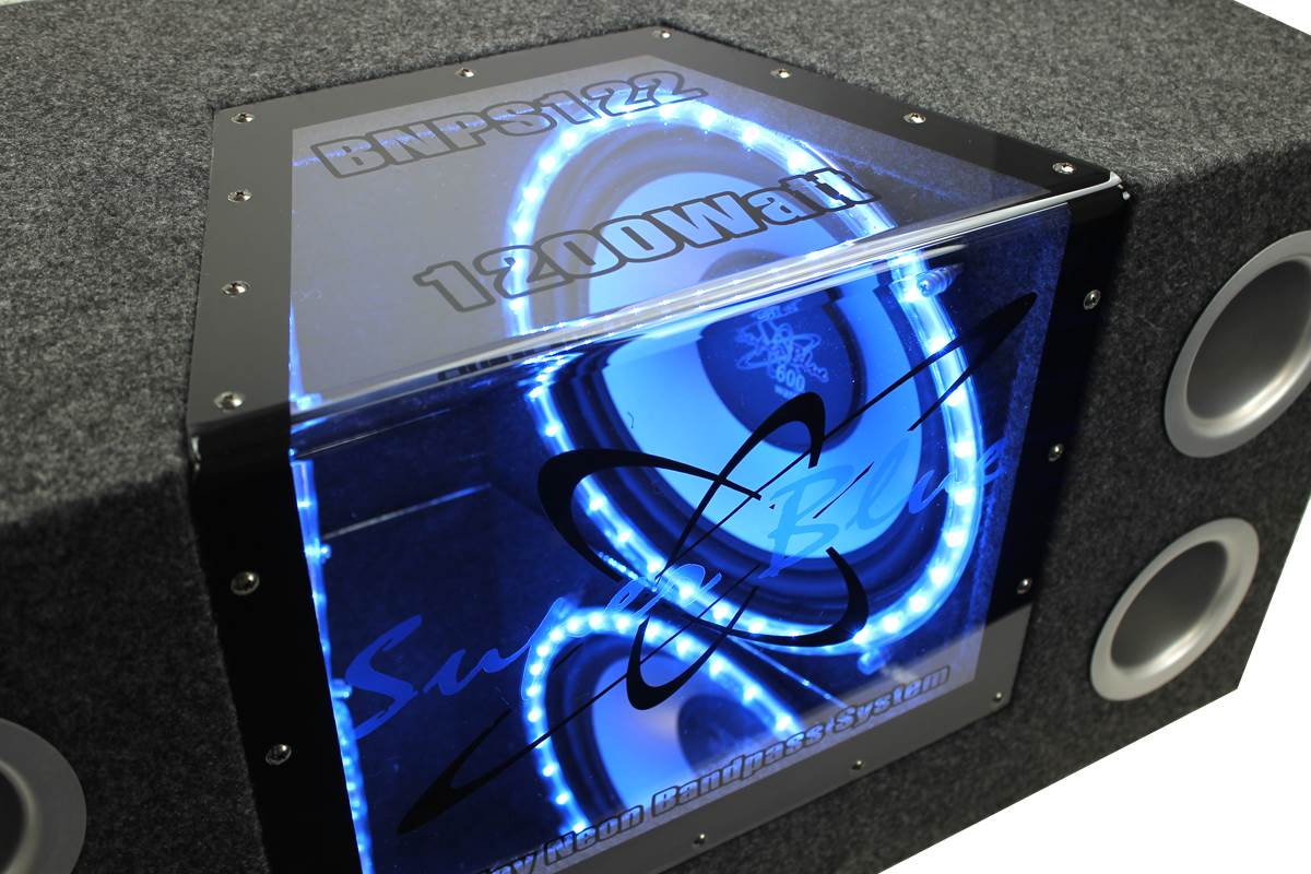 Pyramid BNPS102 10" 1000W Subwoofers Bandpass Box and PX-1000.2 1000W 2 Ch Amp