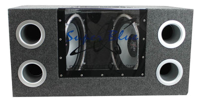 Pyramid BNPS102 10" 1000W Subwoofers Bandpass Box and PX-1000.2 1000W 2 Ch Amp