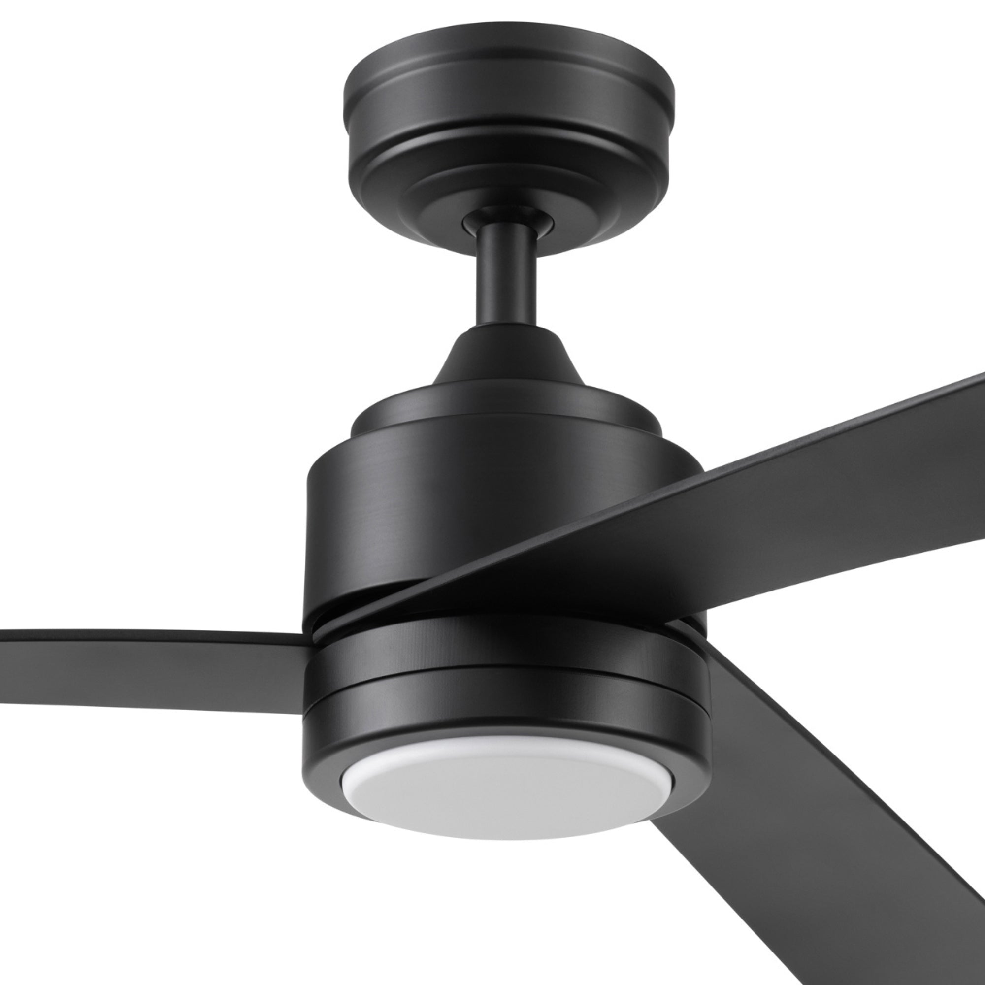 Mule Avani 52 Inch Damp-Rated Ceiling Fan With LED Light, Remote, Matte Black