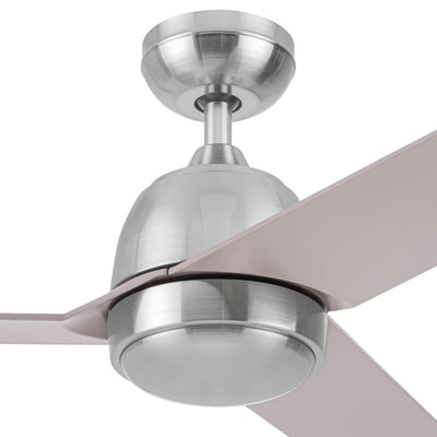 Mule Selana 52 Inch Damp-Rated Ceiling Fan, LED Light, Remote, Brushed Nickel