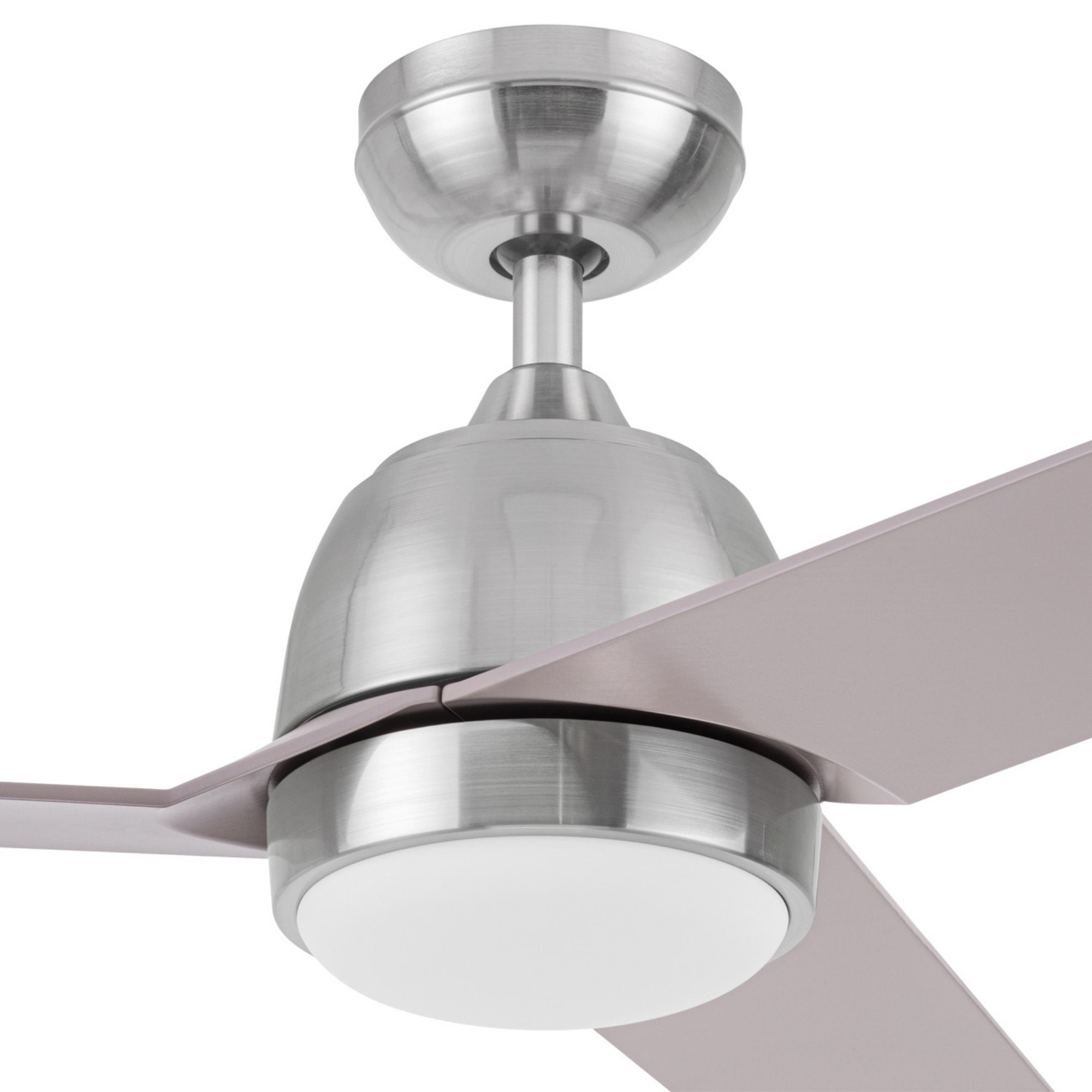 Mule Selana 52 Inch Damp-Rated Ceiling Fan, LED Light, Remote, Brushed Nickel