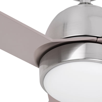 Mule Selana 52 Inch Damp-Rated Ceiling Fan, LED Light, Remote, Brushed Nickel