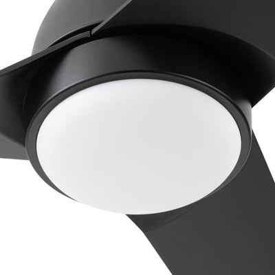 Mule Selana 52 Inch Damp-Rated Ceiling Fan with LED Light, Remote, Matte Black