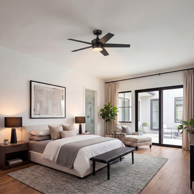 Mule Sentrix 52 Inch Ceiling Fan with LED Light, Remote, BLDC Motor, Matte Black