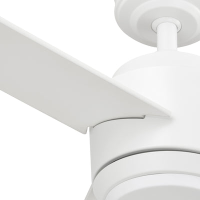 Mule Halona 52 Inch Damp-Rated Ceiling Fan With LED Light, Remote, White