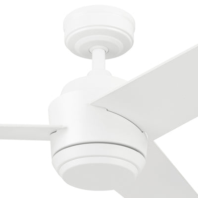 Mule Halona 52 Inch Damp-Rated Ceiling Fan With LED Light, Remote, White