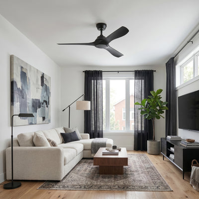 Mule Max Breeze 52" Wet Rated Indoor/Outdoor Ceiling Fan w/ Remote, Matte Black
