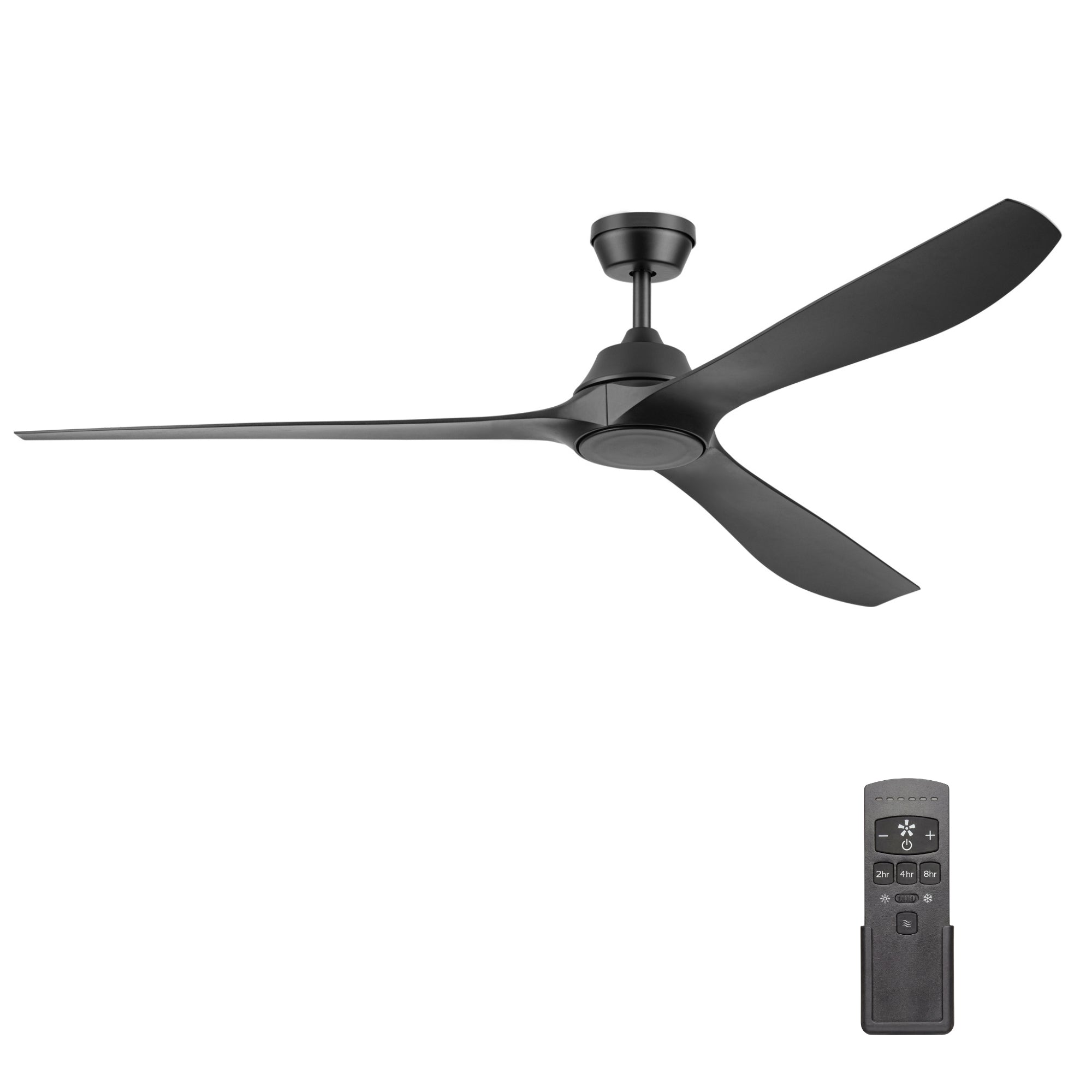 Mule Max Breeze 72" Wet Rated Indoor/Outdoor Ceiling Fan w/ Remote, Matte Black
